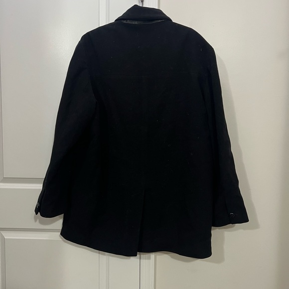 Cole Haan Black Overcoat Size XL - Picture 4 of 7